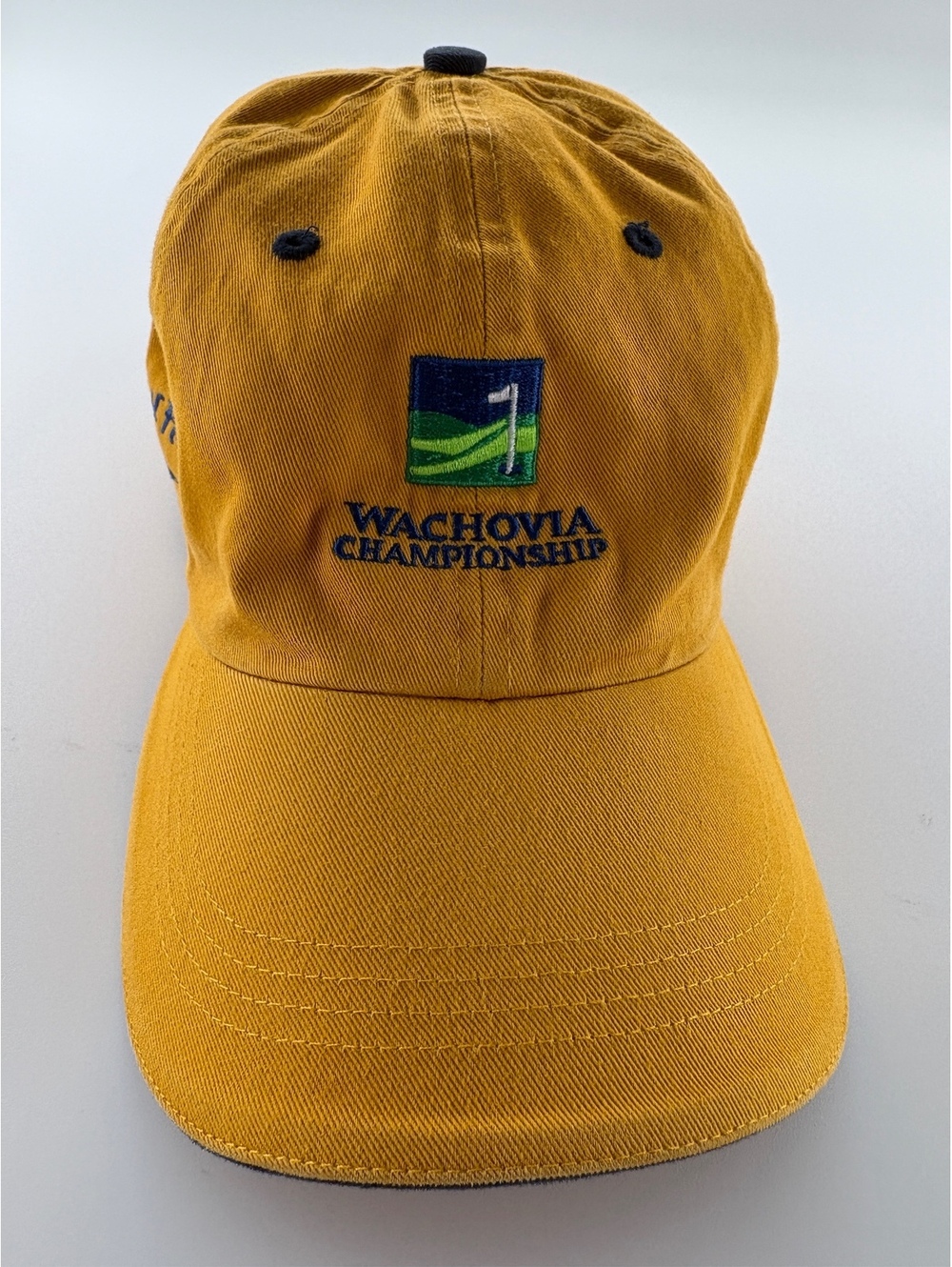 Vintage Ahead Quail Hollow Wachovia Championship Golf Hat Cap Mustard